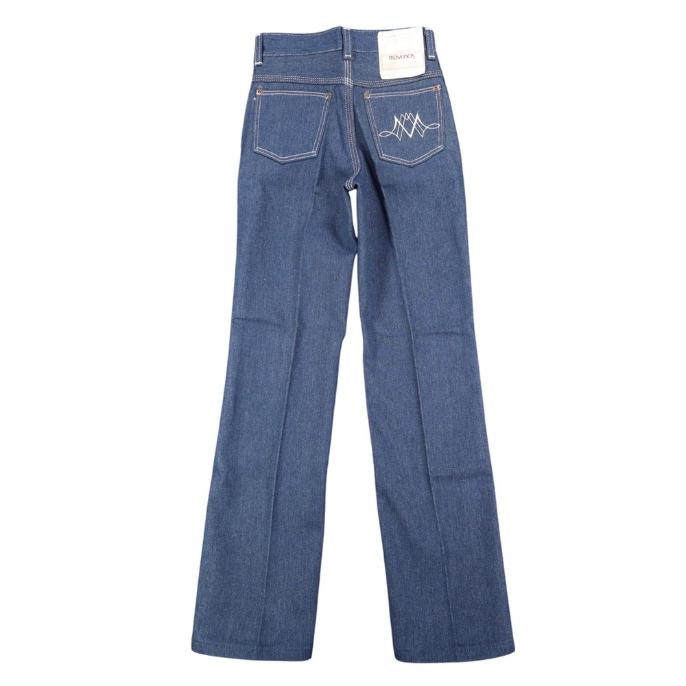 Maverick Jeans Boys 12 Slim 24x27 Vintage 70s Blue Cotton Poly Straight Leg USA